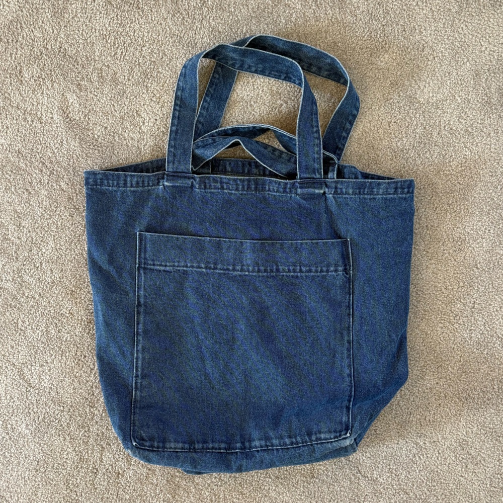 Large BAGGU denim tote